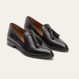Frye Erica Venetian Tassel Slip On Loafers Black 7.5 Womens